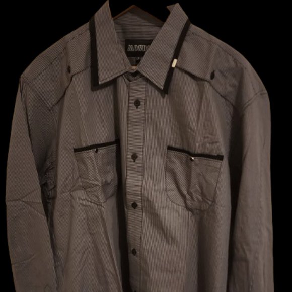 Mondo Gray Button-Up Shirt (Size 4XL) - Picture 1 of 2